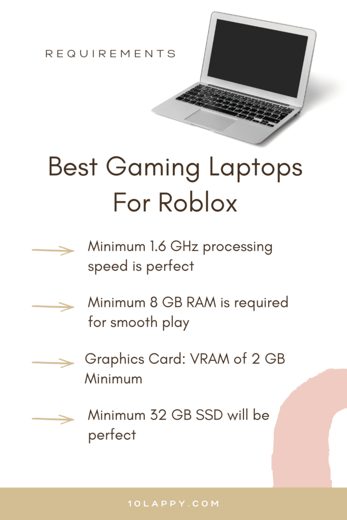 Requirements for Best Gaming Laptops For Roblox