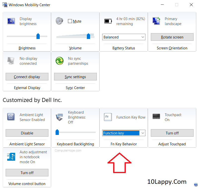 How to Enable Function Keys on Dell Laptop by window mobile centre