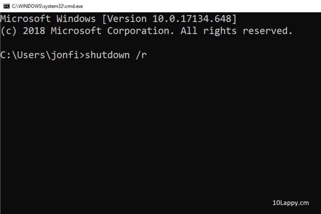 How to Reboot a Laptop using Command prompt (CMD)?