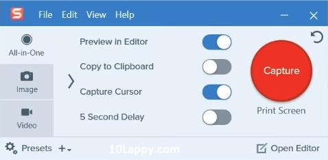 How To Screenshot On Gateway Laptop using snagit application