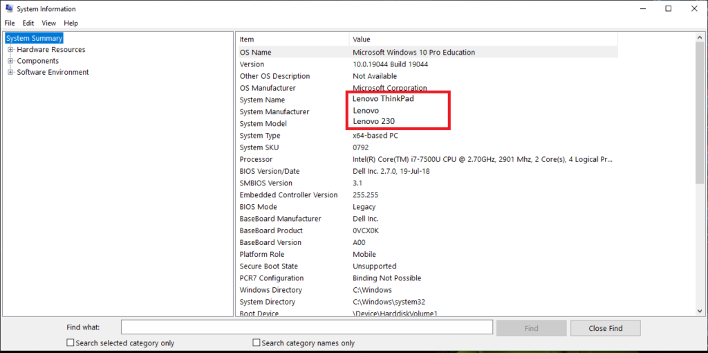 How To Find Model Number Of Lenovo Laptop By Using Run App
